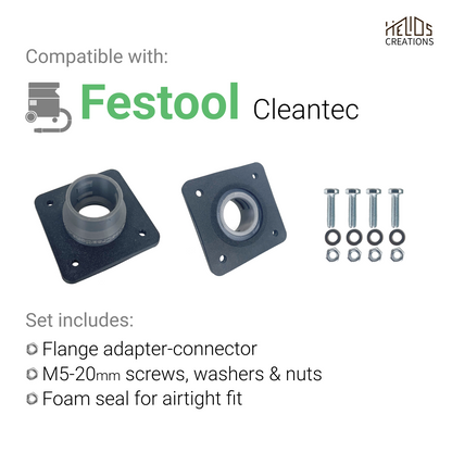 Dust extraction flange adapter fitting Festool CLEANTEC hose