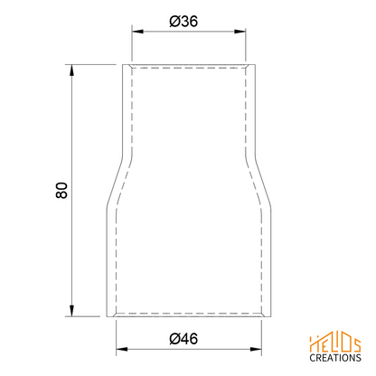 Technical drawing: Adapter DeWalt Planer D26500 / D26501