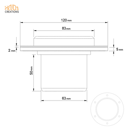 Technical Drawing Flange Connector 63mm