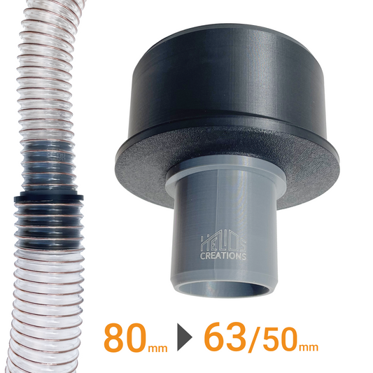 Dust Extraction Hose Reducer 80 mm to 63 or 50 mm