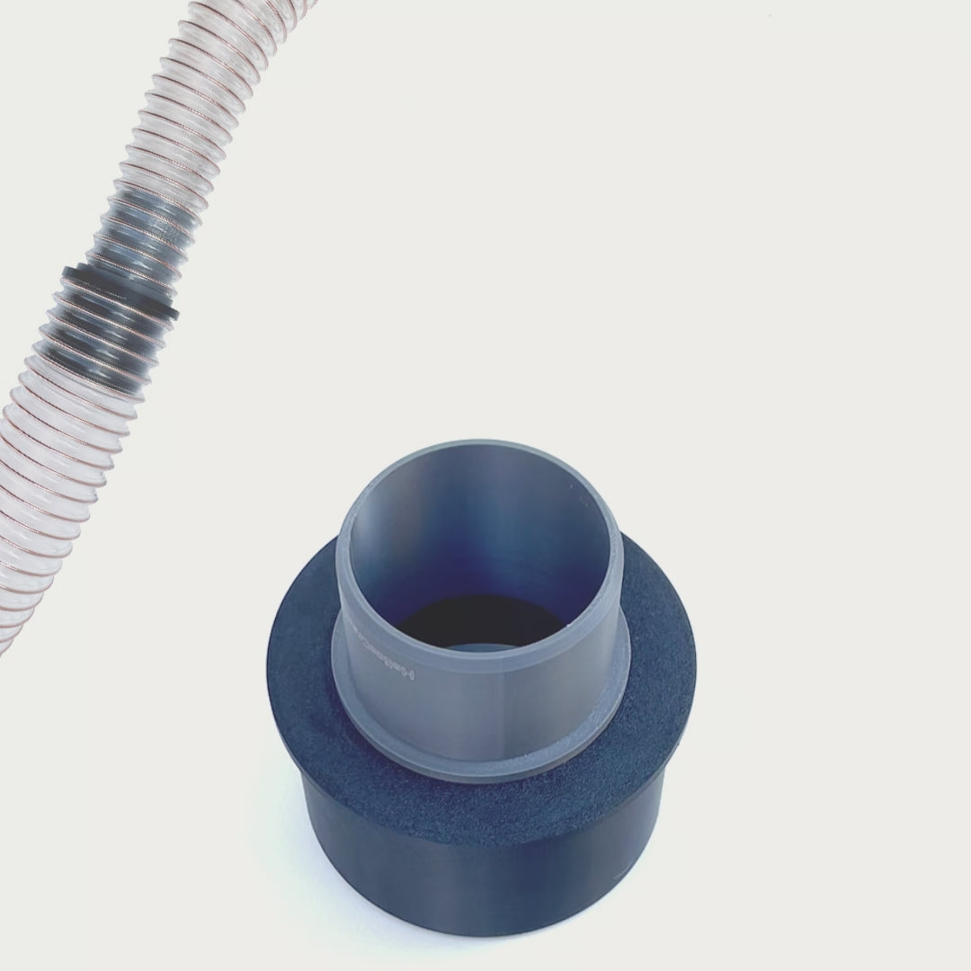 Helios Creations hose reducer adapter – demonstration of fit and size options